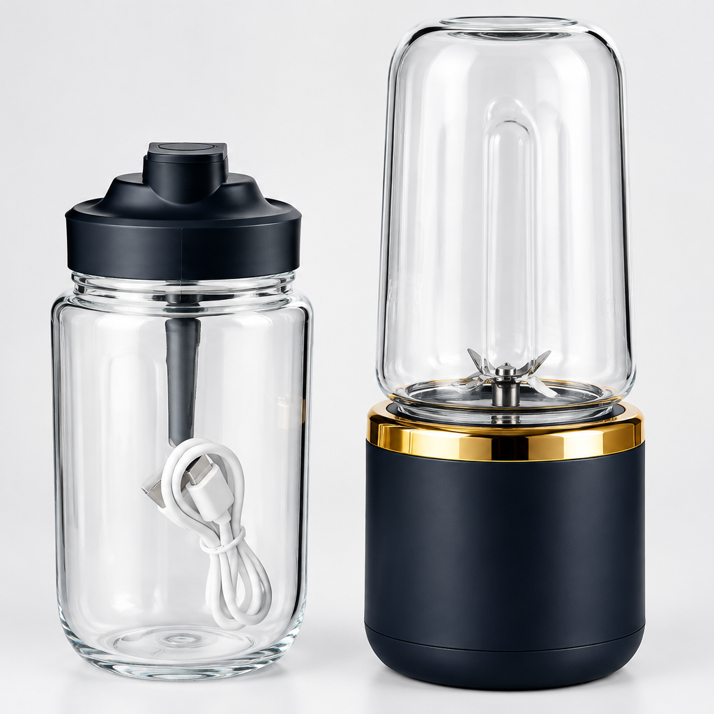 Portable Mini Juicer 400ml × 2 – Multi-Function Rechargeable Blender Cup