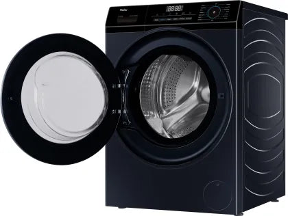 Haier 8 Kg 5-Star Inverter Fully Automatic Front Load Washing Machine (HW80-IM12929EBK, Glossy Black, 525mm Super Drum, PuriSteam)