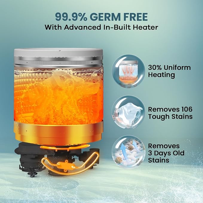 Haier HWM90-H688BK 9 Kg 5 Star Fully Automatic Top Load Washing Machine with In-Built Heater & Oceanus Wave Drum