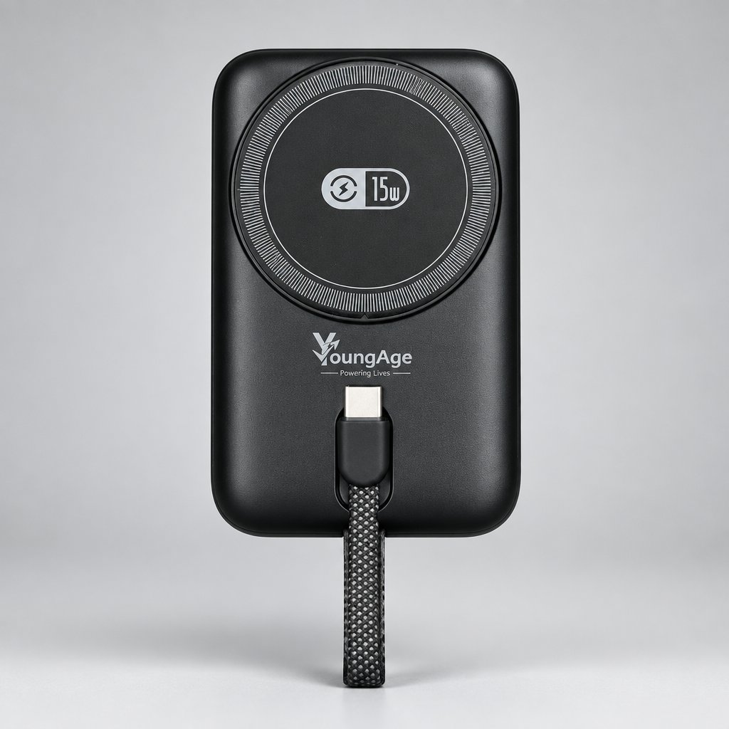 YoungAge AIRVOLT PB27 10000mAh Magnetic Wireless Power Bank (22.5W Fast Charging, 15W Wireless)