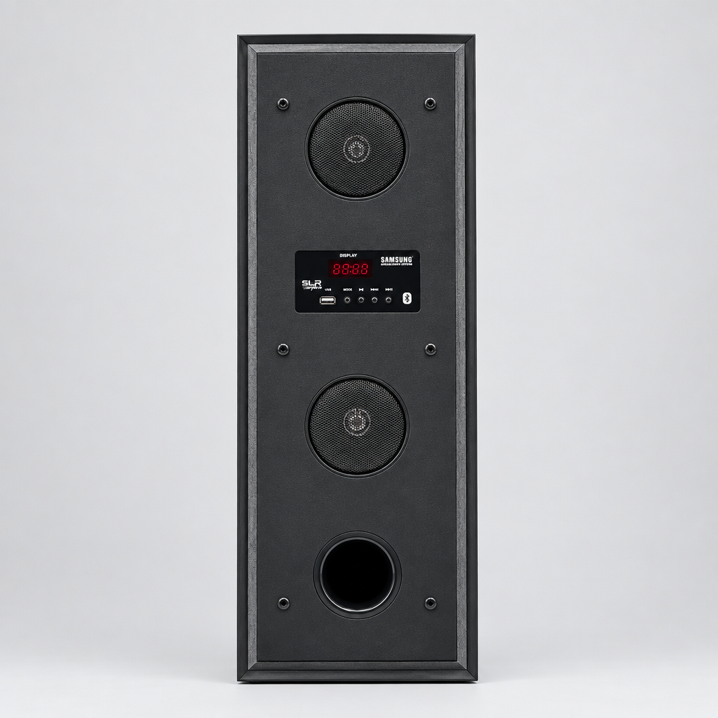 Samsonic Premium Single Tower Speaker with Built-In Amplifier
