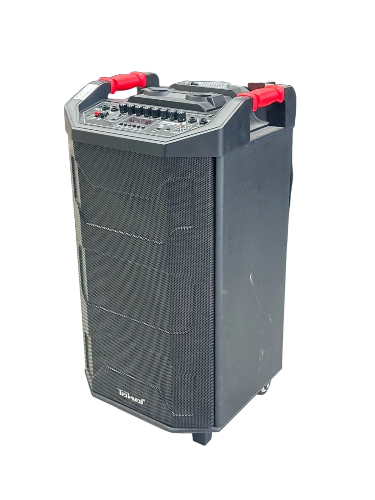 Takai TKI-127 Professional Portable Party Trolley Speaker with 12" Woofer, Dual Guitar Inputs & Dual UHF Mics