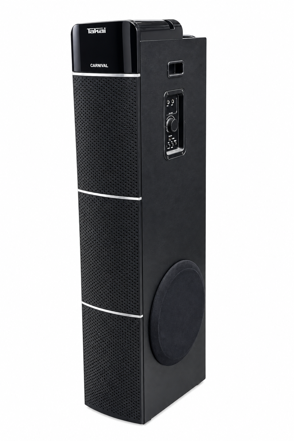 Takai Carnival Warticler High-Power Trolley Party Speaker with Dual Woofers, Wireless Mics & Dynamic RGB Lights