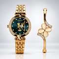 Analox Premium Couple Watch Set – Elegant Rose Gold Watch & Matching Bracelet