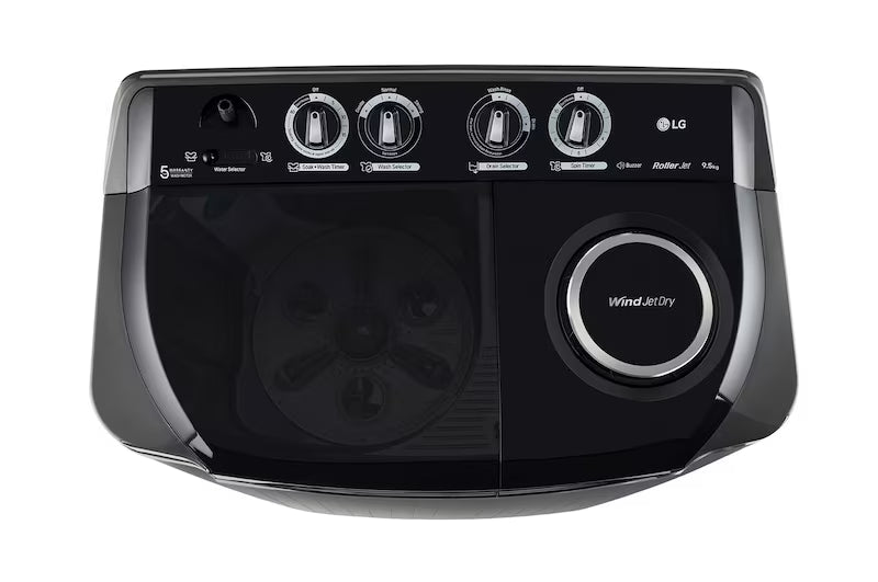 LG P9555SKAZ 9.5 Kg 5 Star Semi Automatic Top Load Washing Machine with Roller Jet Pulsator