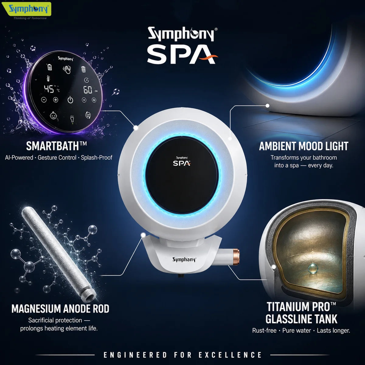 Symphony Spa 10L Water Geyser – Model AGYST001