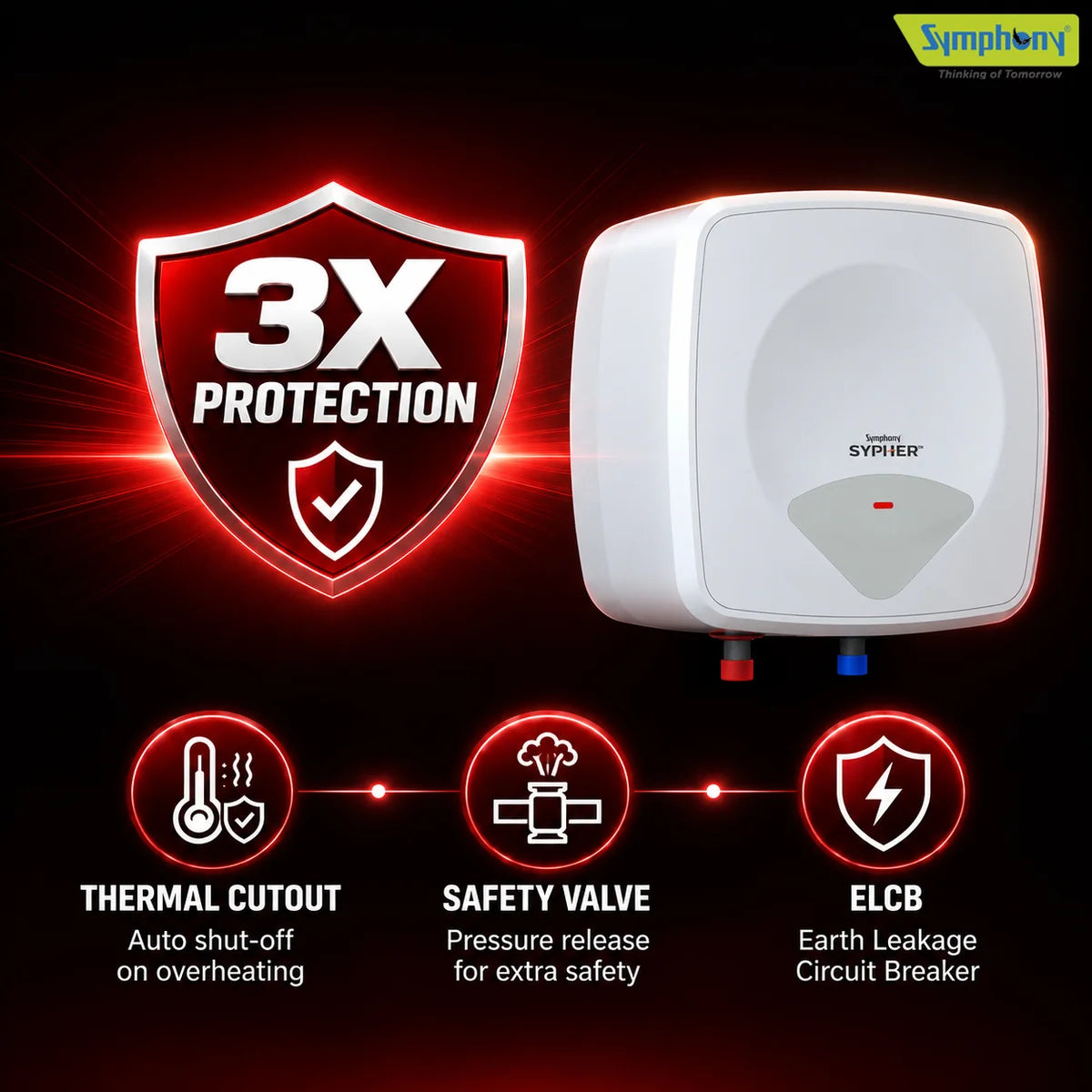 Symphony Sypher 15L Water Geyser – Model AGYST02