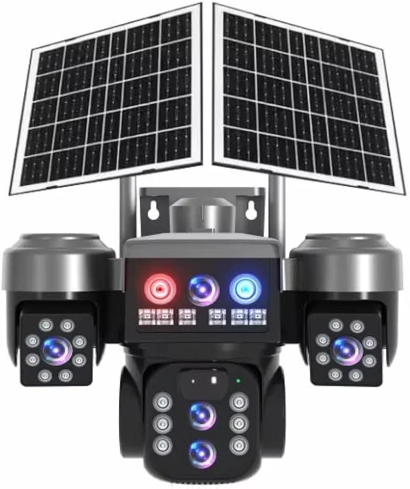 4K Ultra HD Solar PTZ Outdoor Security Camera – Wireless 360° View, AI Motion Detection, Color Night Vision & 2-Way Audio
