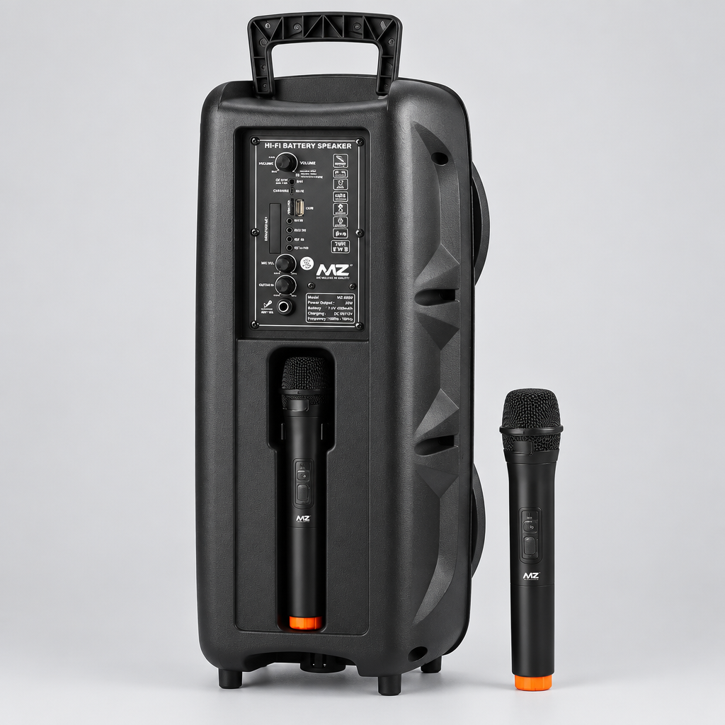 MZ M309 Dual 8" (8x2) Portable Bluetooth Karaoke Speaker System