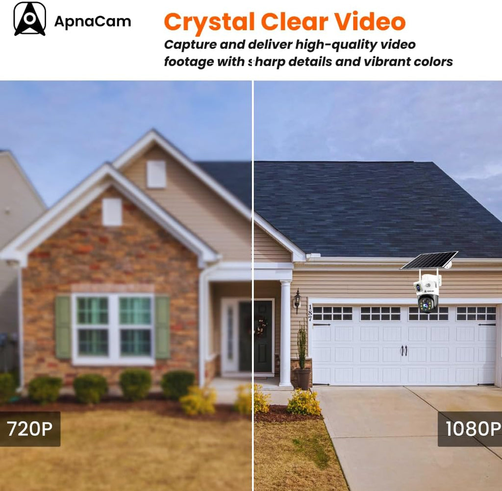 V380 Smart AI Solar Security Camera with Motion Detection