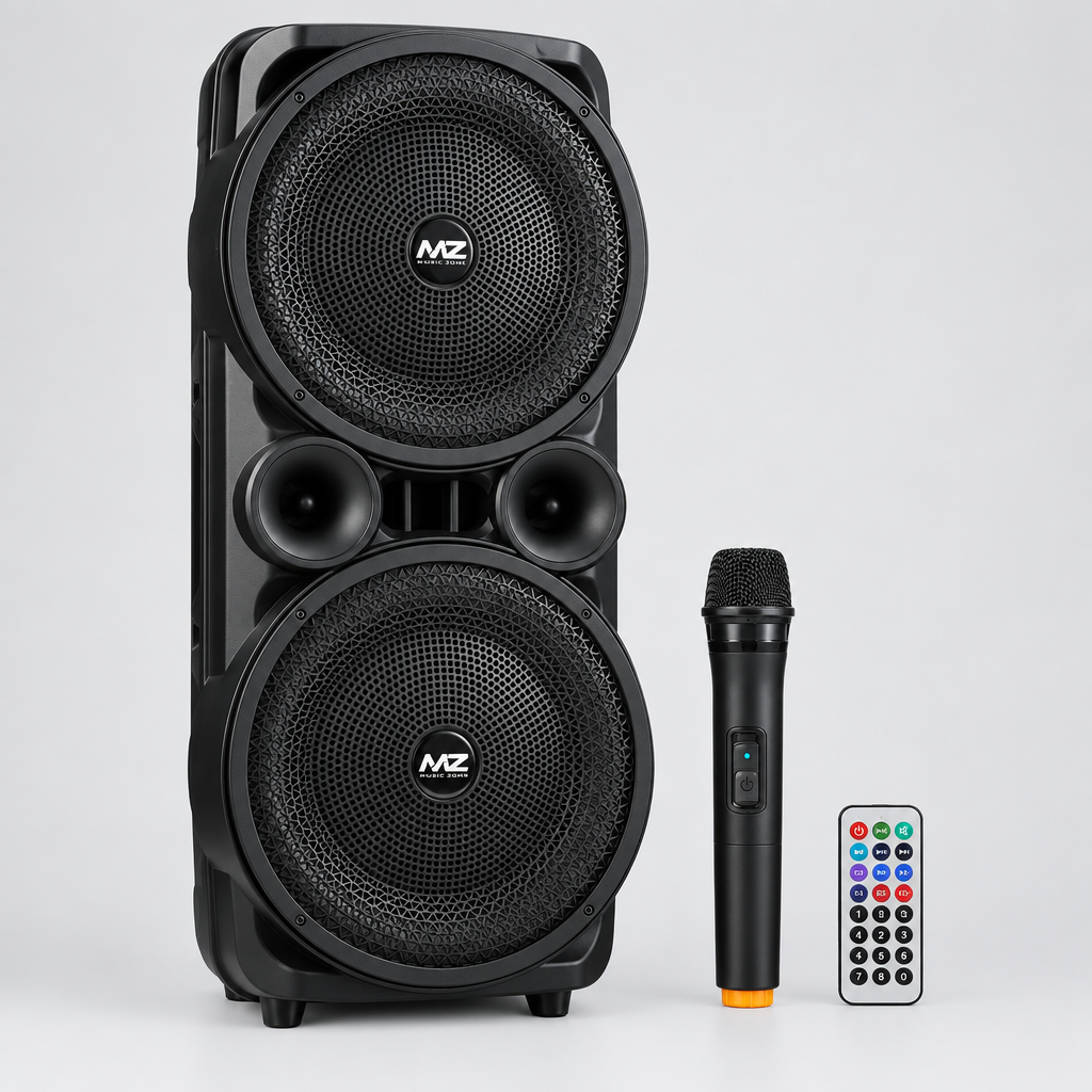 MZ M309 Dual 8" (8x2) Portable Bluetooth Karaoke Speaker System
